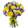 bouquet of yellow roses and irises. Mexico
