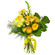Yellow bouquet of roses and chrysanthemum. Mexico